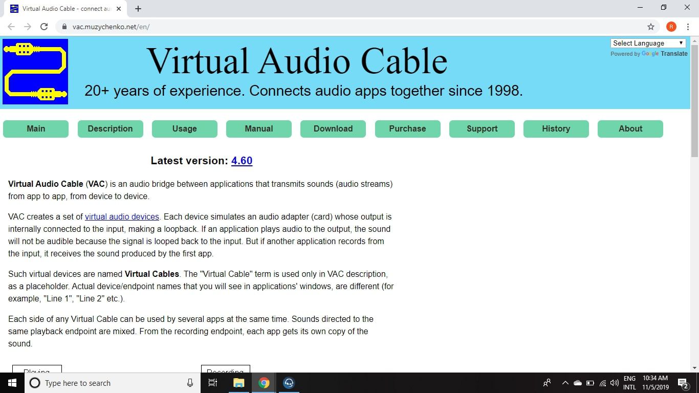 Lataa ja asenna Virtual Audio Cable (VAC).