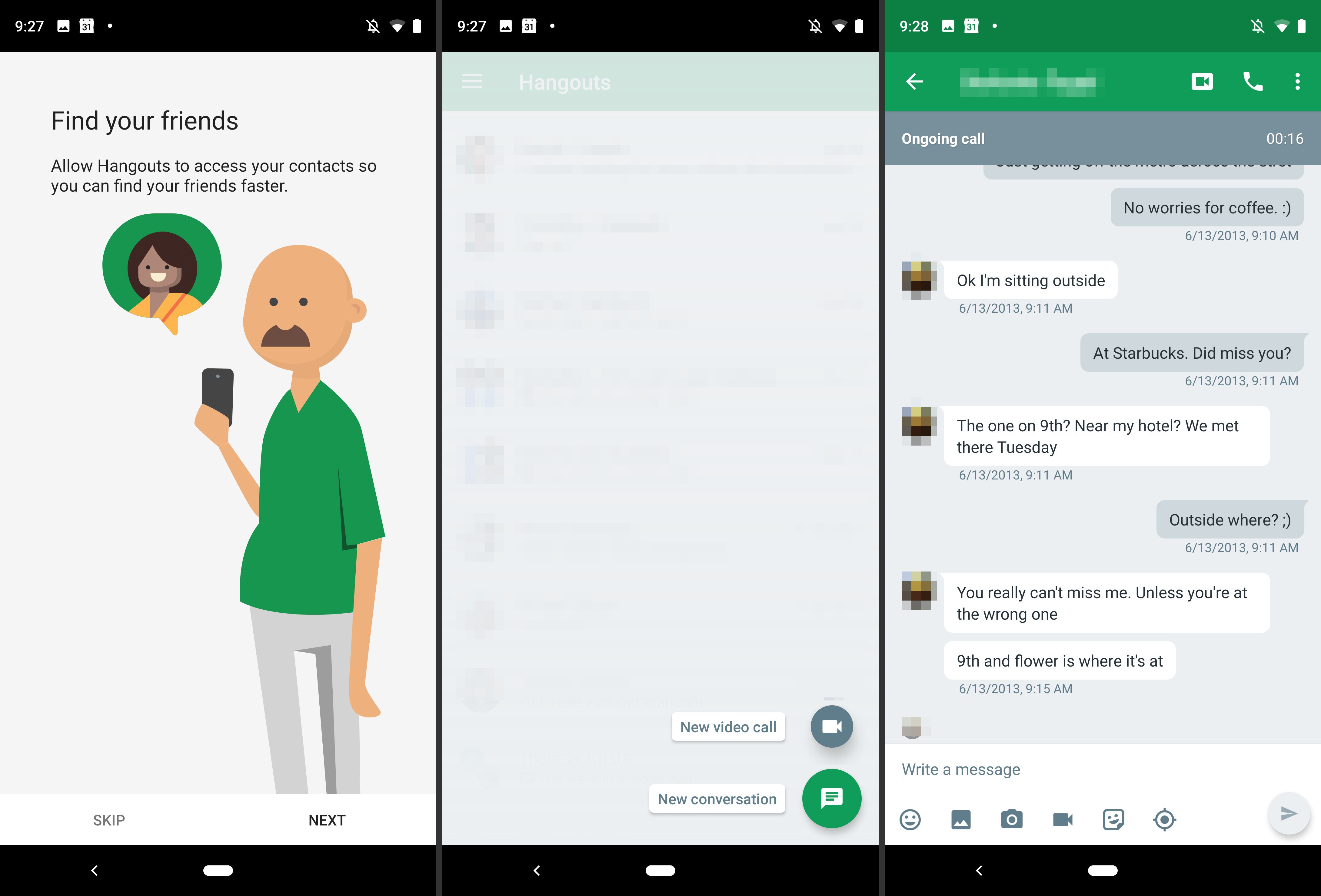 Google Hangouts Androidissa