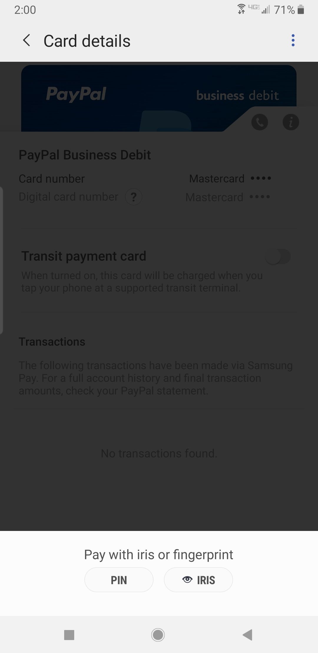 Kortin valtuutustavat Samsung Pay -maksuissa