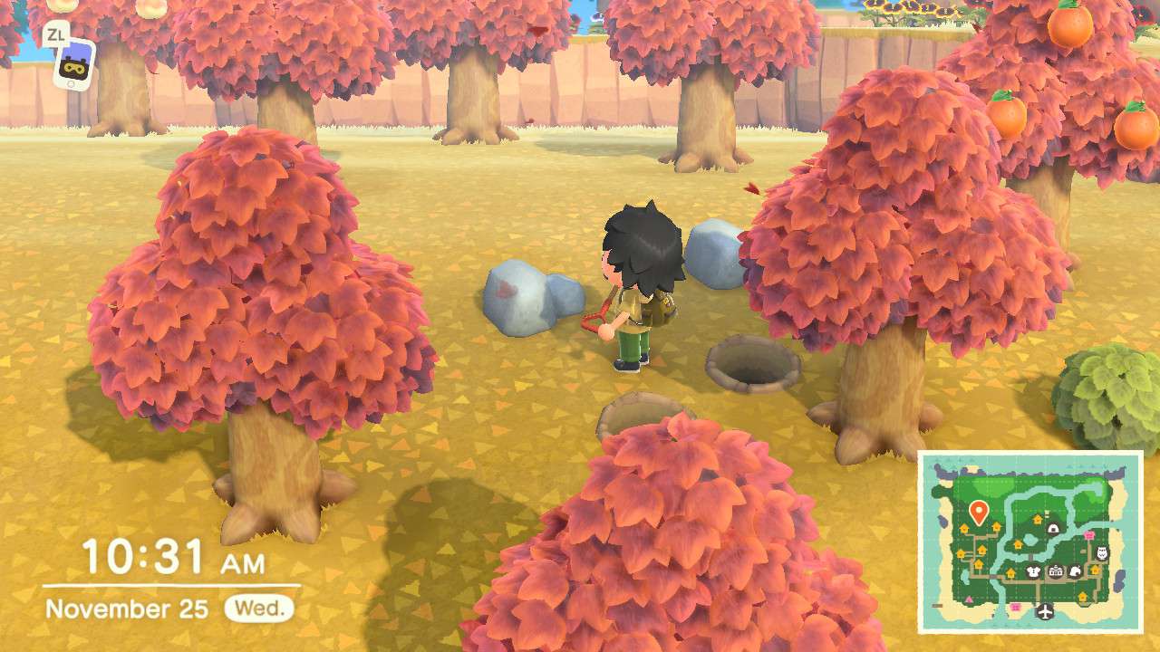 Animal Crossing -hahmo suorittaa potkutempun