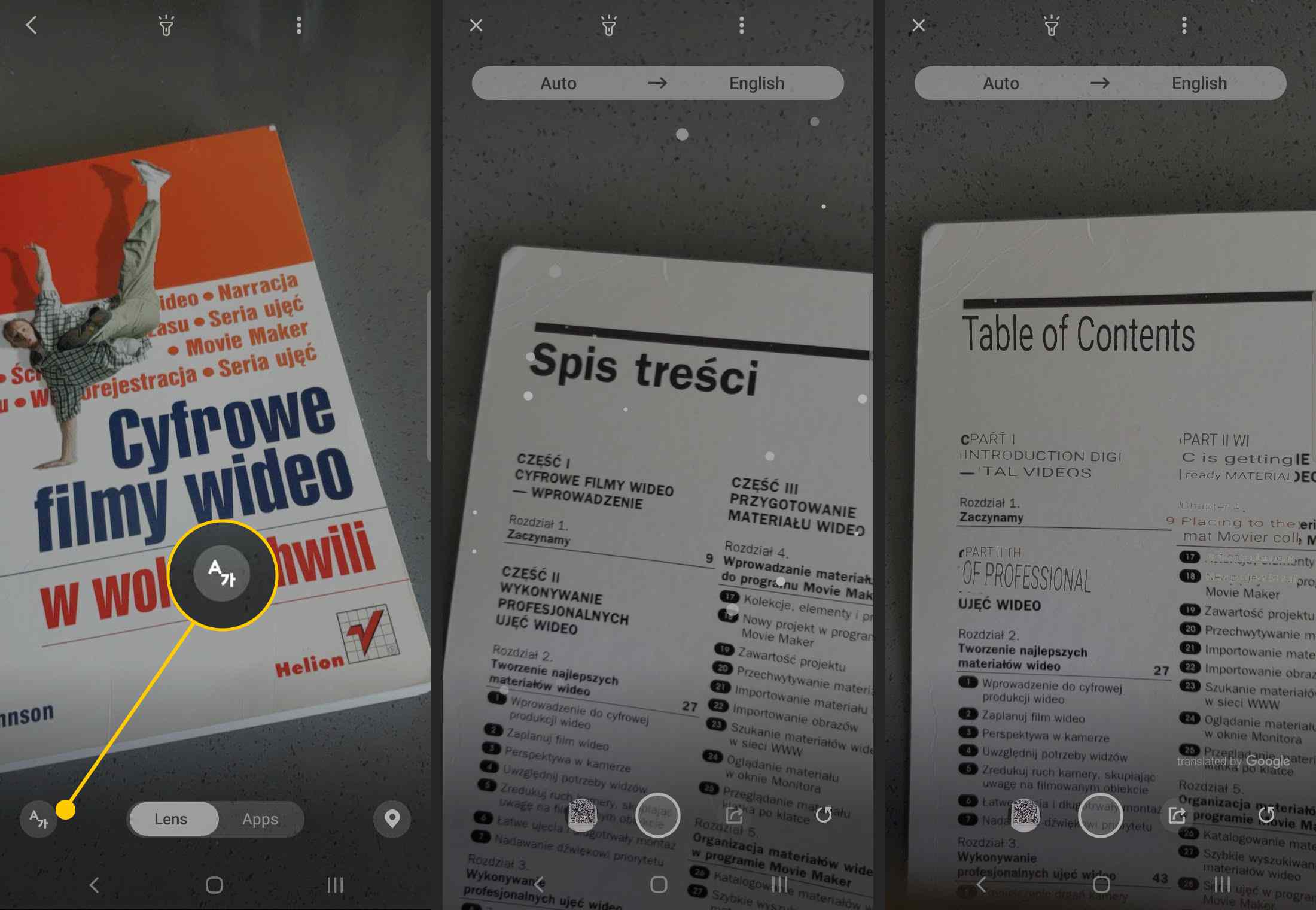 Käännä-painike Bixby Androidissa