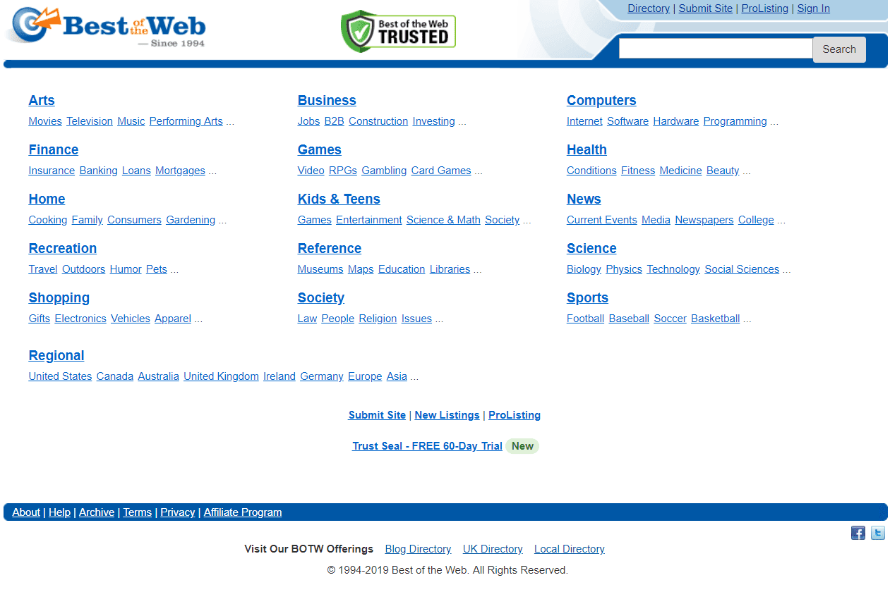 Web-hakemistoluettelon paras