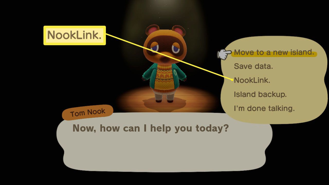 Animal Crossing: New Horizons NookLink -ohjauspaneeli