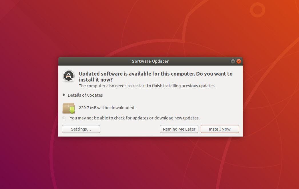 Ubuntu Desktop Updates -apuohjelma