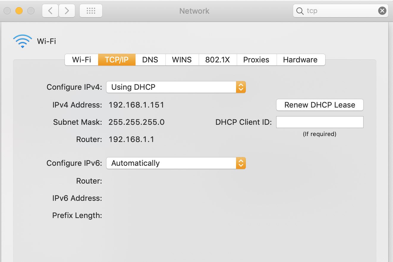Wi-Fi-verkkoasetukset macOS:ssä