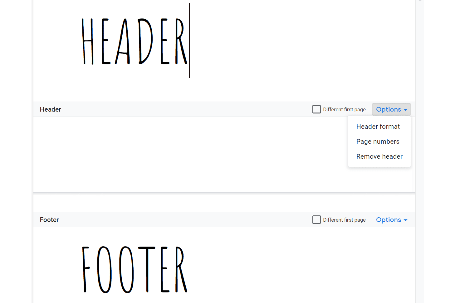 google docs header footer remove 351ccbc6d4df4b409fe336e5261ddd74