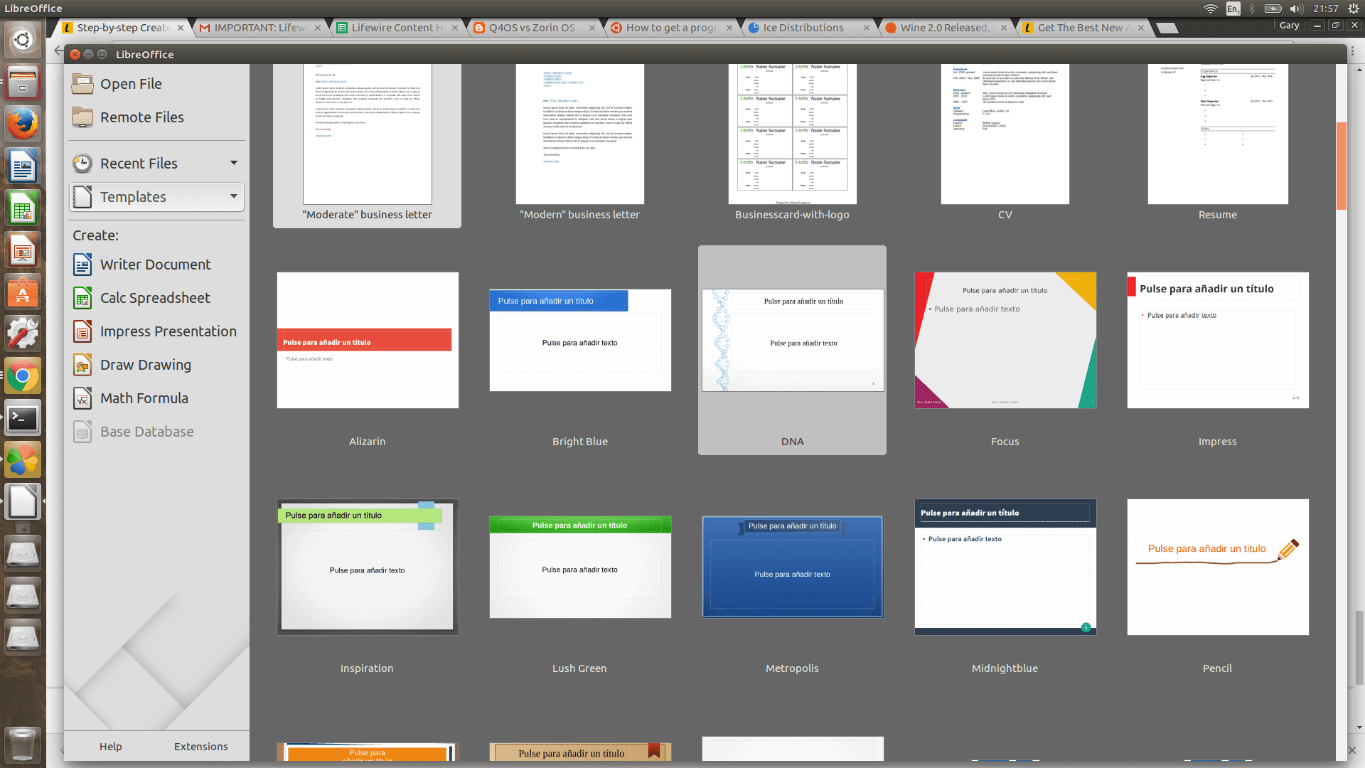 LibreOffice-esitysmallit