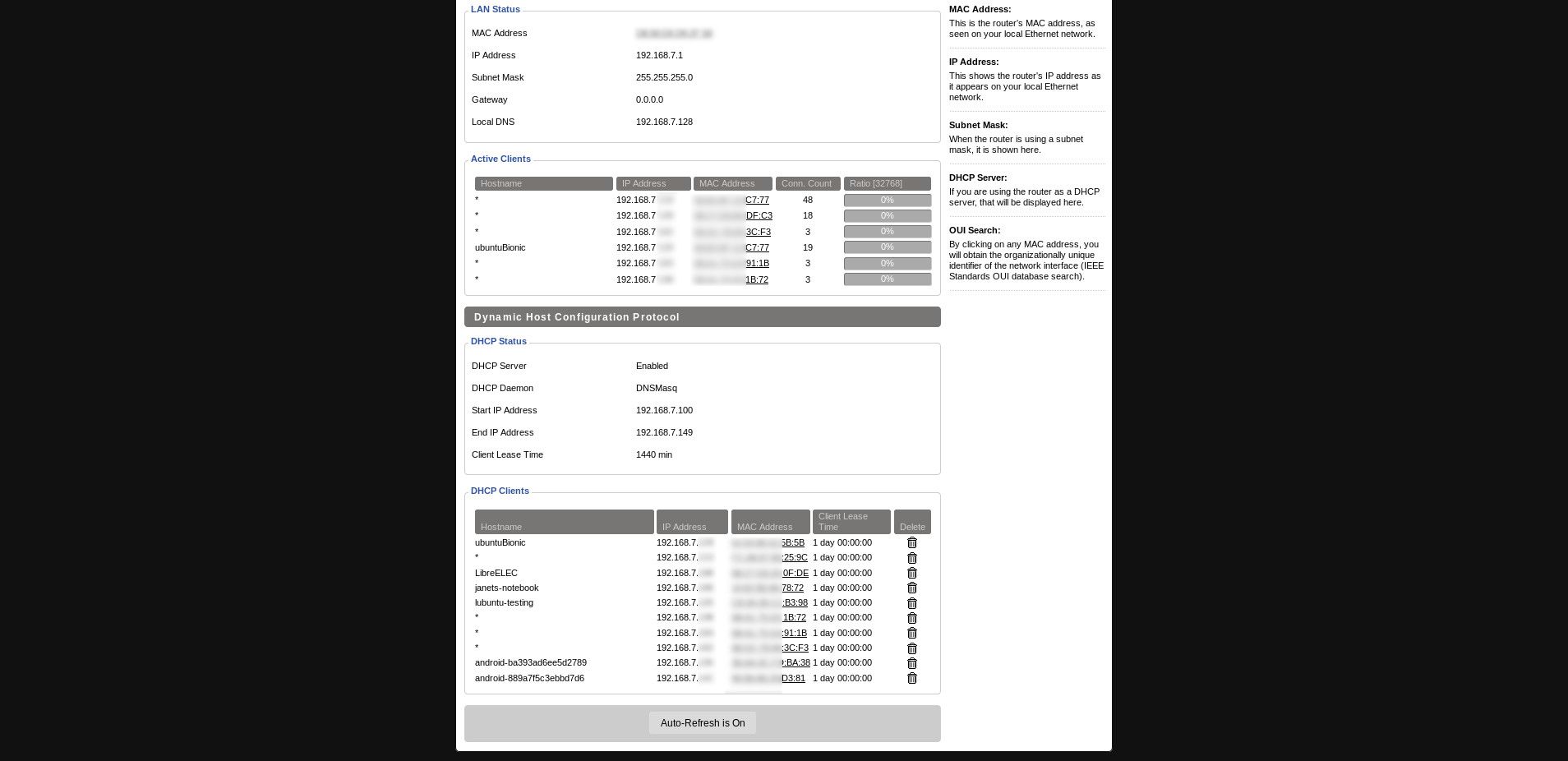 Reitittimen IP-luettelo