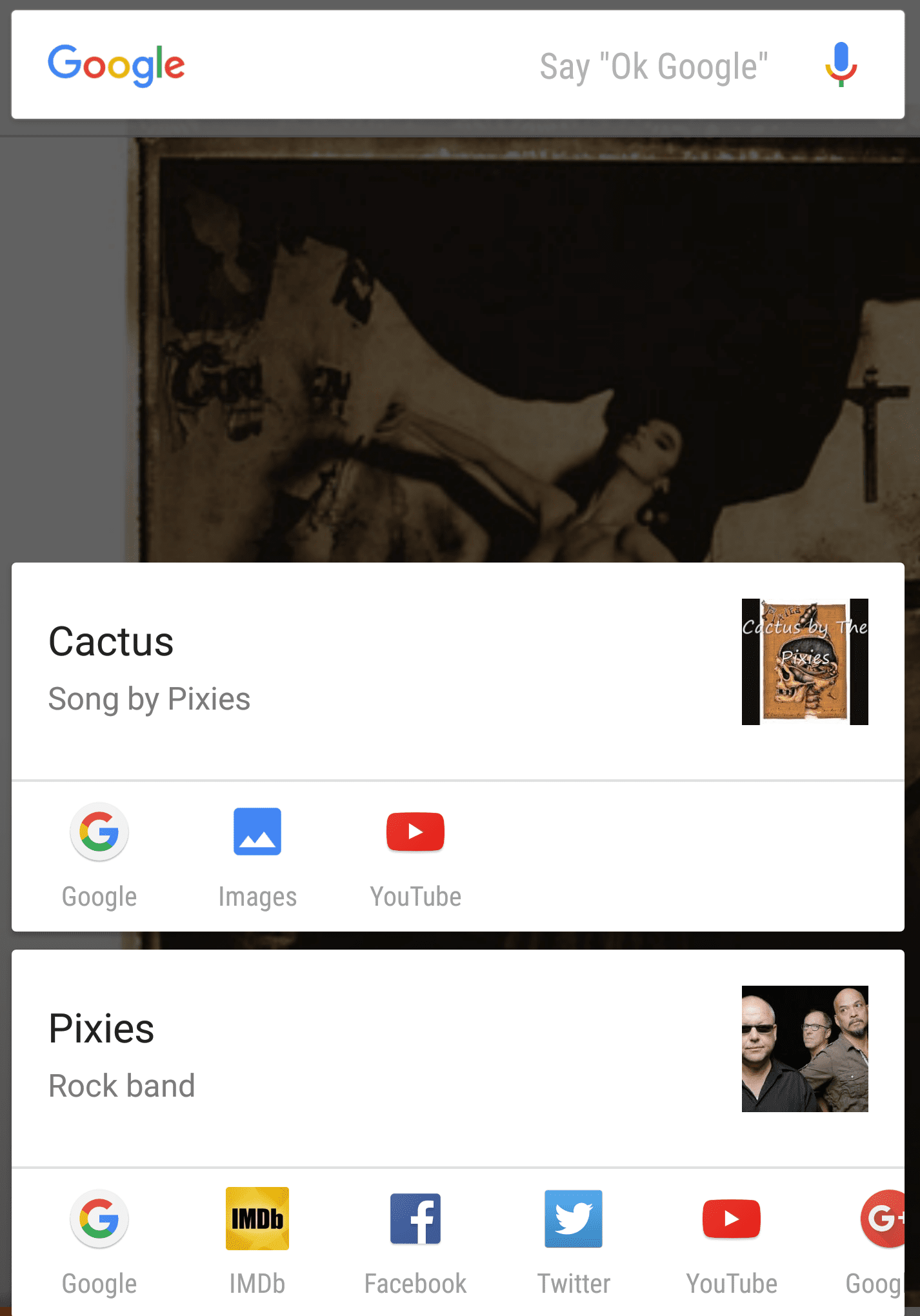 Google Now on Tap: Musiikki