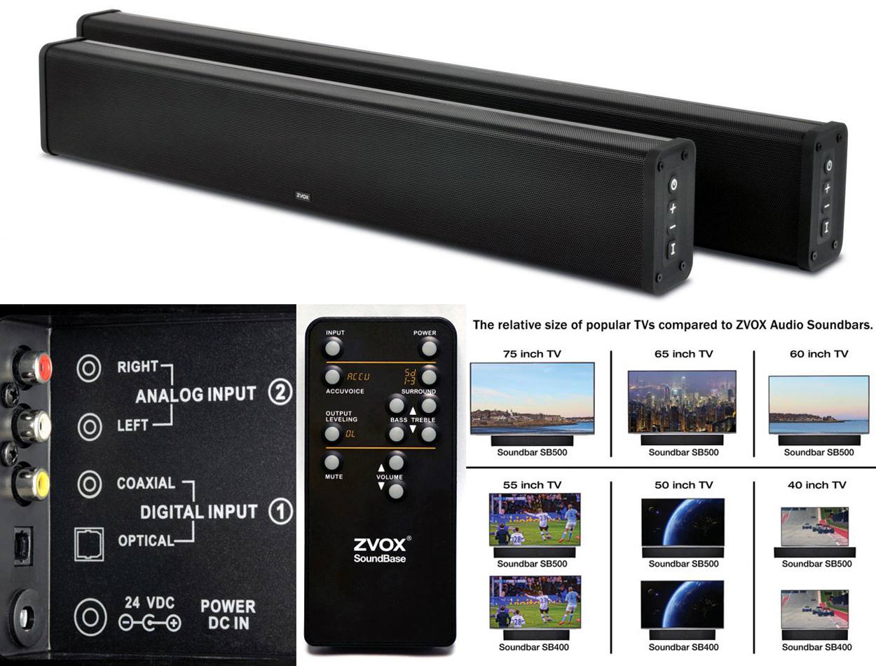 ZVOX Audio SB400 ja SB500 Sound Bars