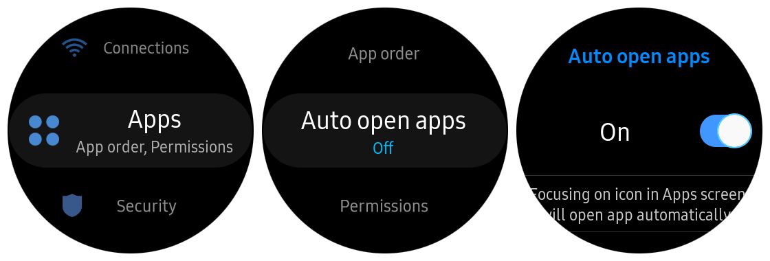 Samsung Gear S3 avaa sovellukset automaattisesti