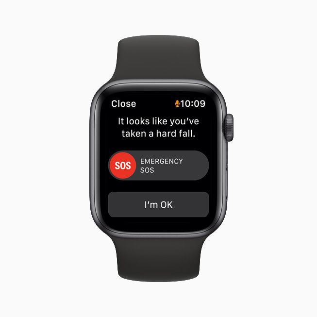 Apple Watch 6 näyttää putoamisvaroituksen.