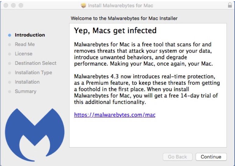 Kuvakaappaus Malwarebytes-asennuksesta