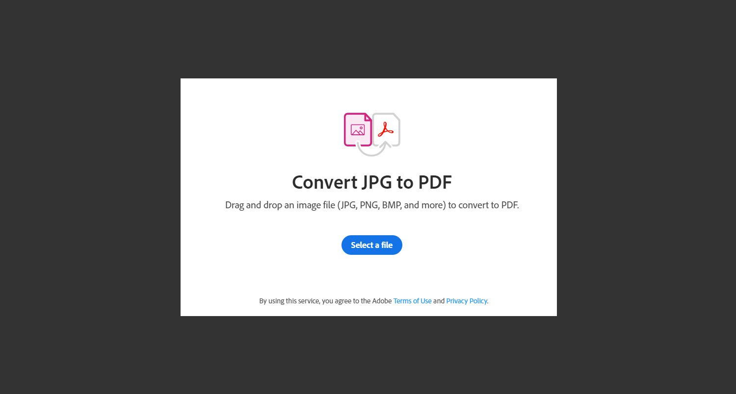 Adobe.com online-muunnin JPG:stä PDF:ksi