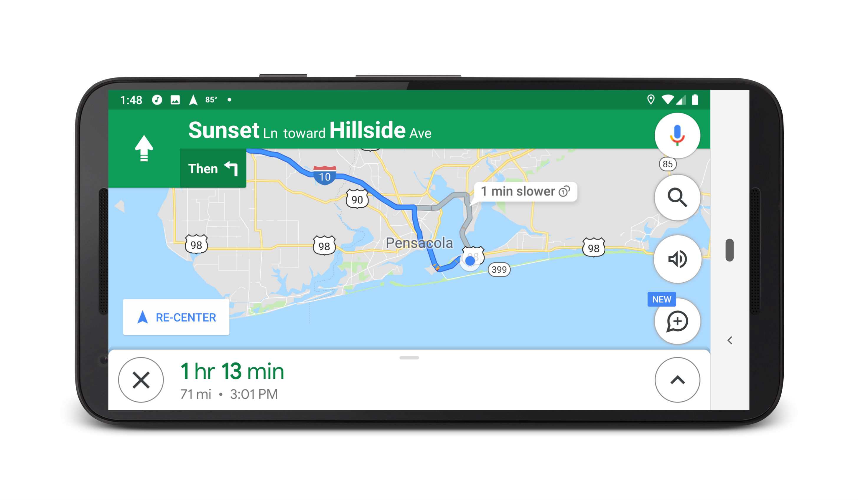 Google Assistant näyttää vaihtoehtoisia reittejä Google Mapsissa