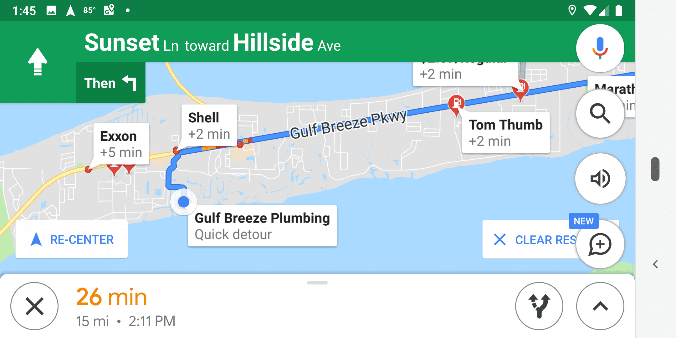 Huoltoasemat Google Mapsissa
