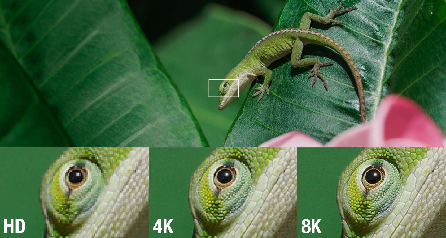 8K, 4K, HD-resoluutioiden vertailu