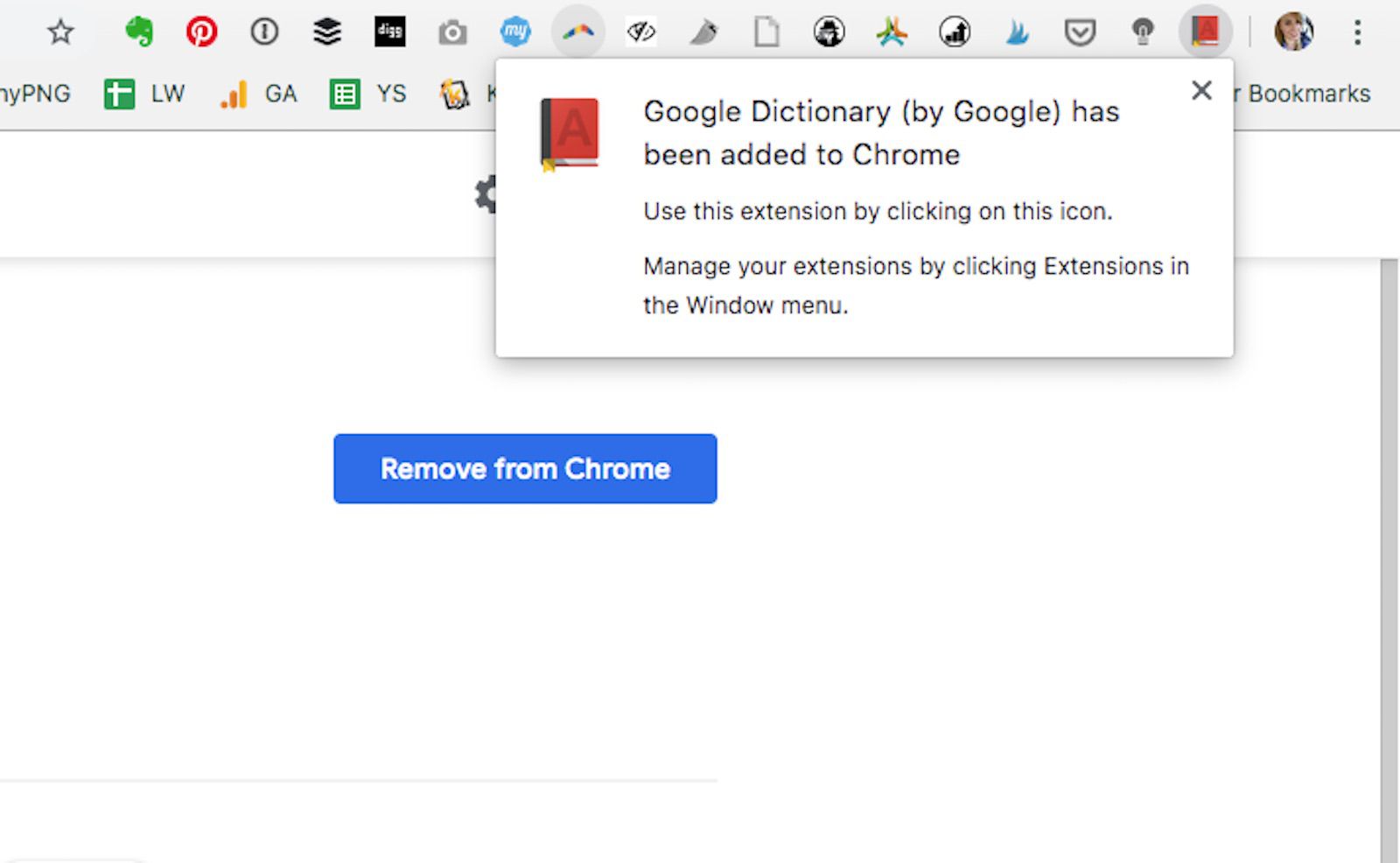 Kuvakaappaus Chrome-verkkoselaimesta.