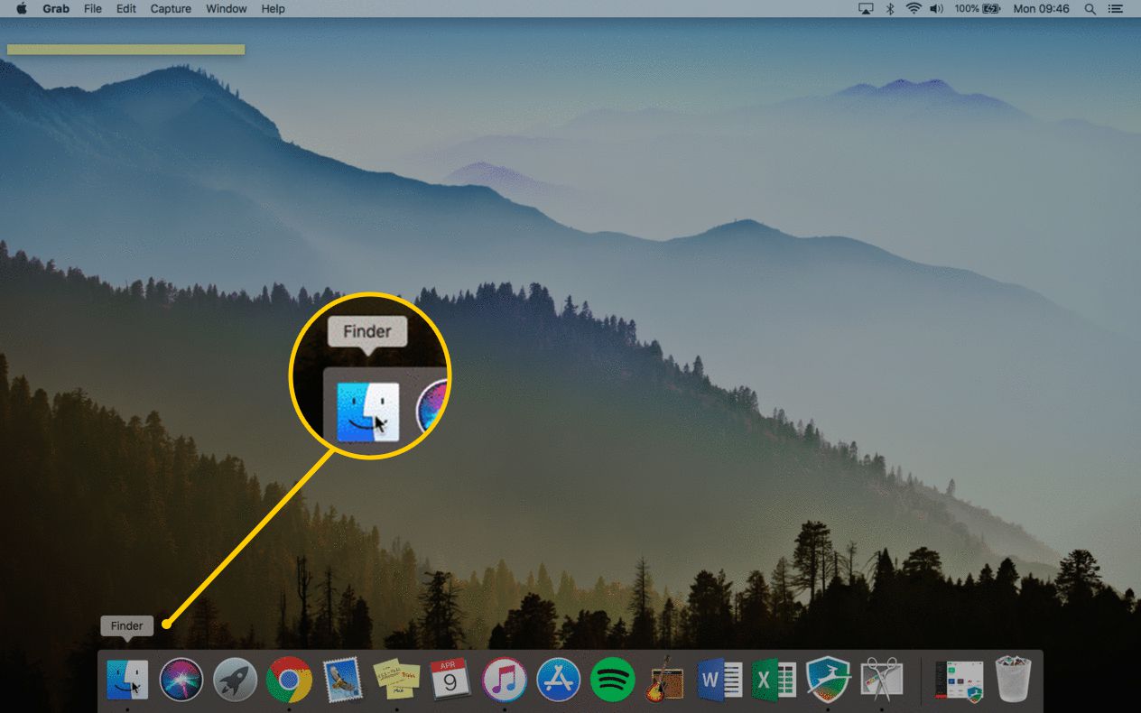 Finder-kuvake macOS Dockissa