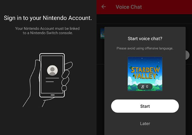 Nintendo Voice Chat -sovellus