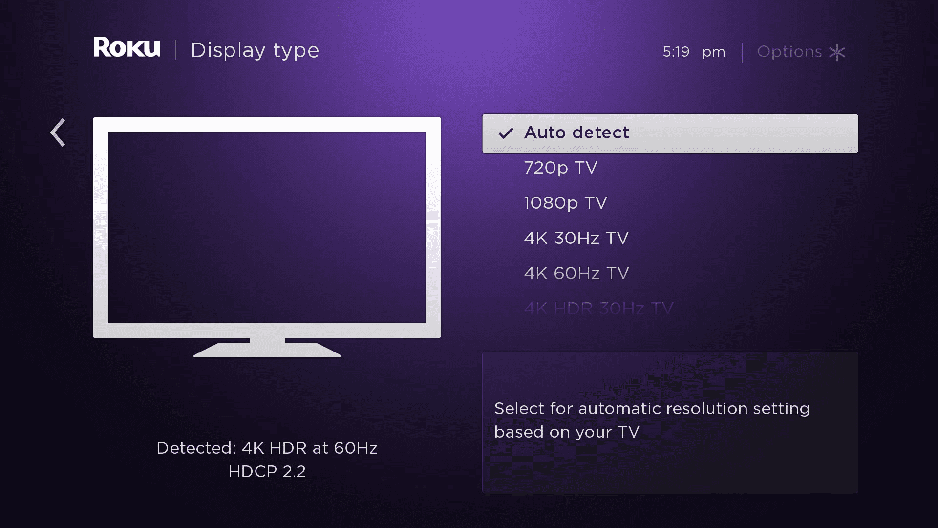 Roku Rendering Intent -asetukset