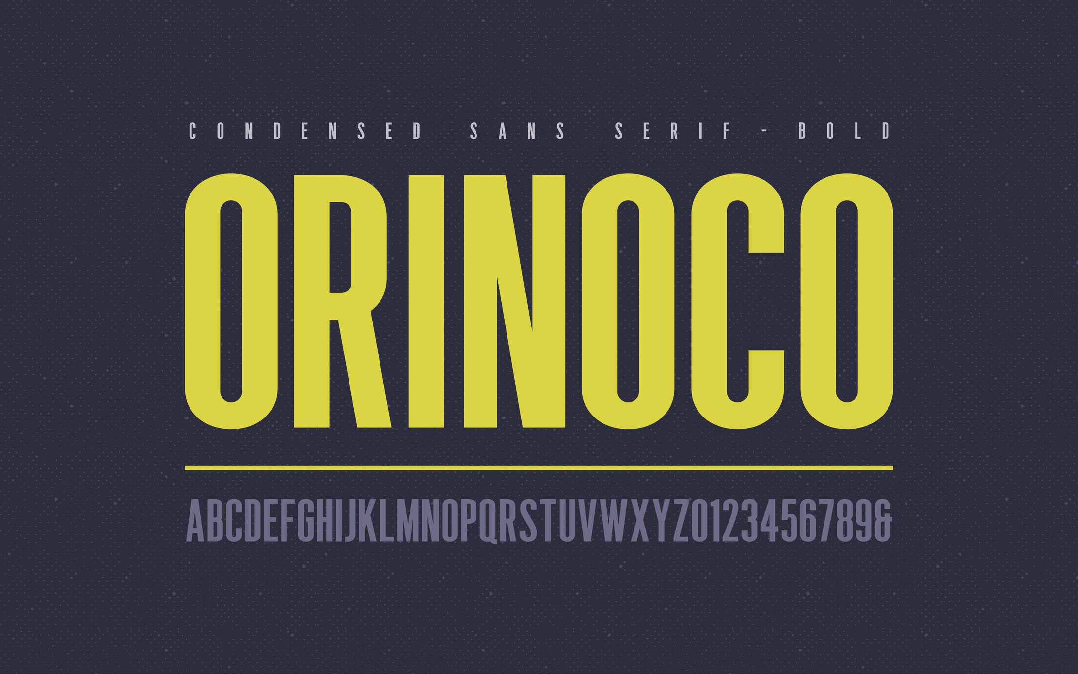 Orinoco, tiivistetty hiekka serif lihavoitu fontti