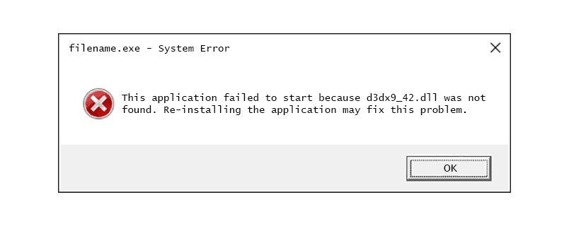 d3dx9 42 dll error message 421e99dcf3ae4a029330de40bc6677ba