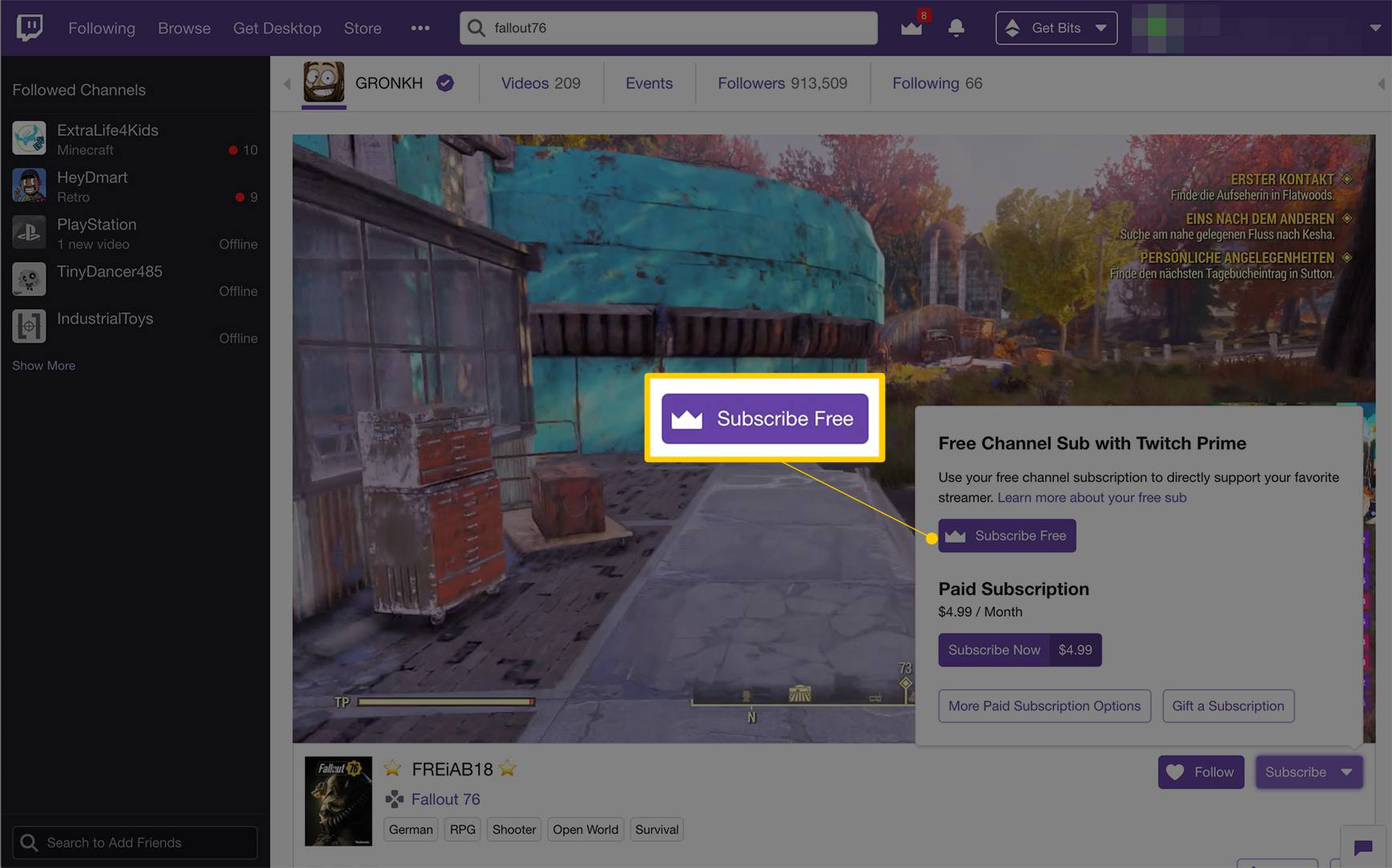 Tilaa ilmainen Twitch Prime -painike