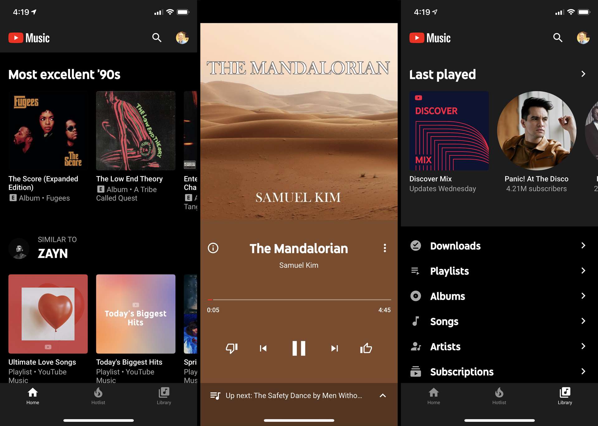 YouTube Music -sovellus iPhonessa.