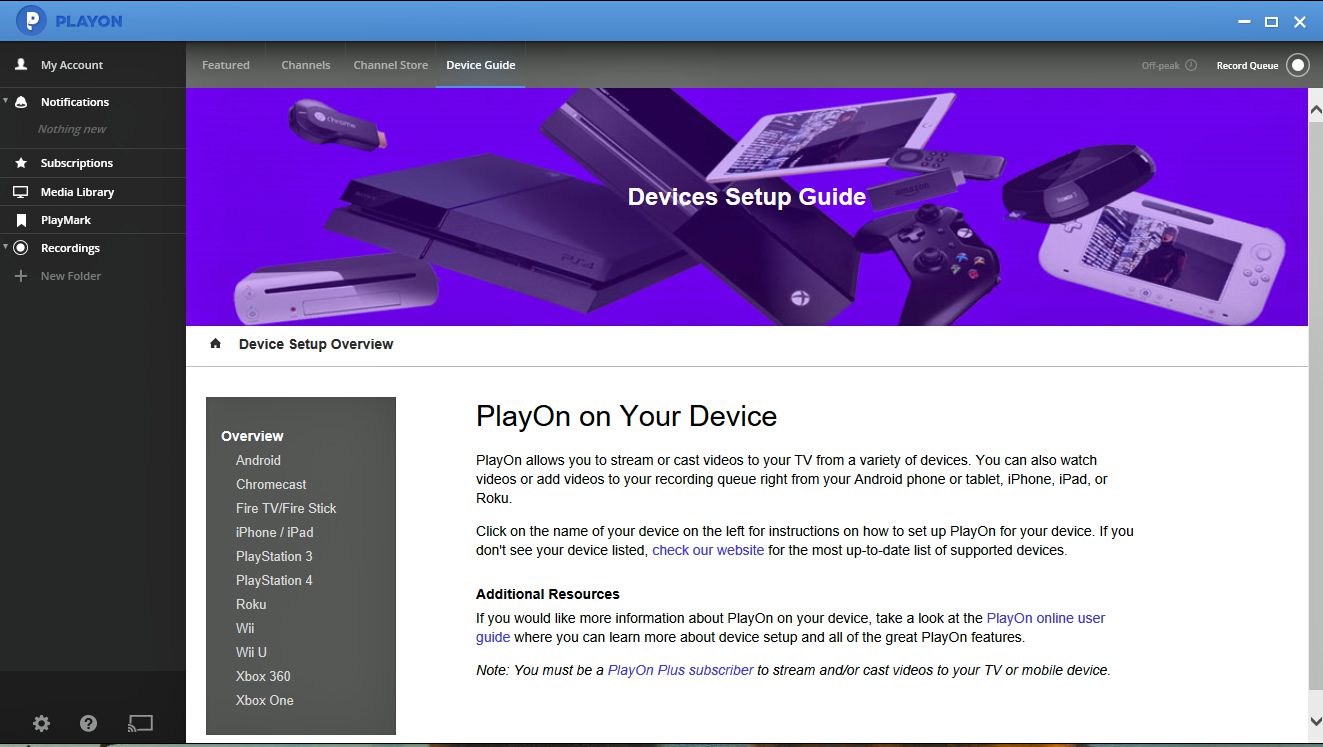 PlayOn Desktop App — Yhteensopivat laitteet