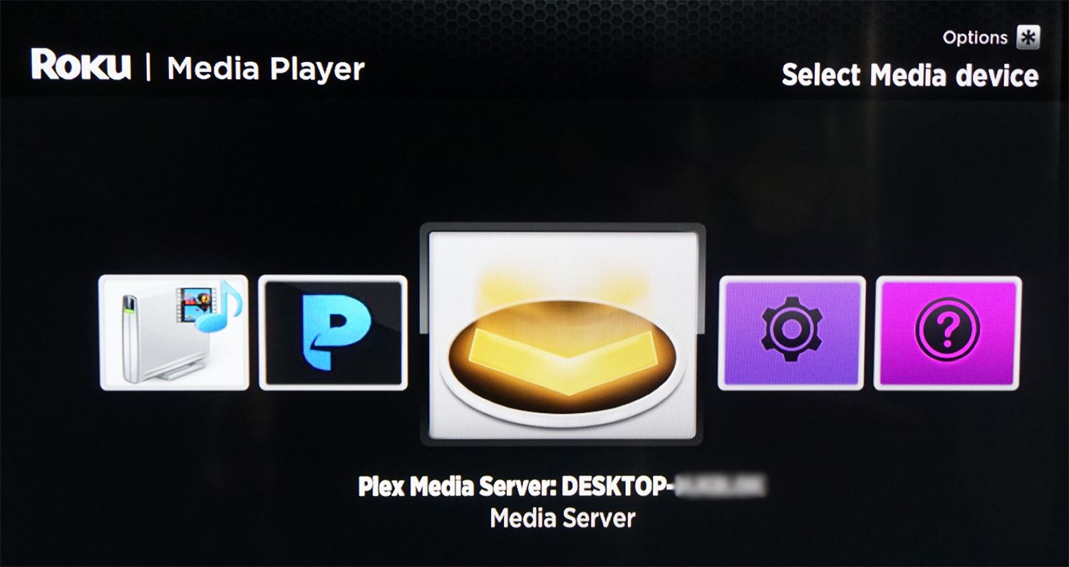 Roku Media Player -sovellus — Valitse Mediapalvelimen lähde