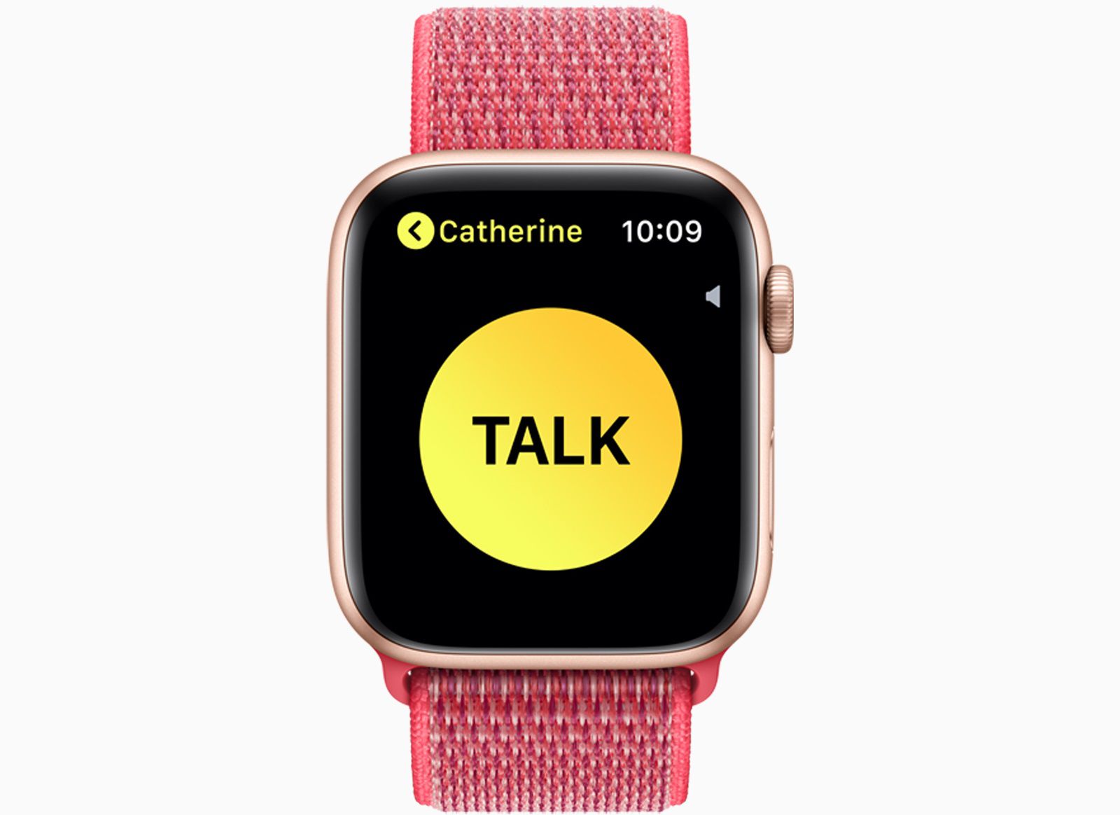 Apple Watch, jonka näytöllä on radiopuhelinsovellus