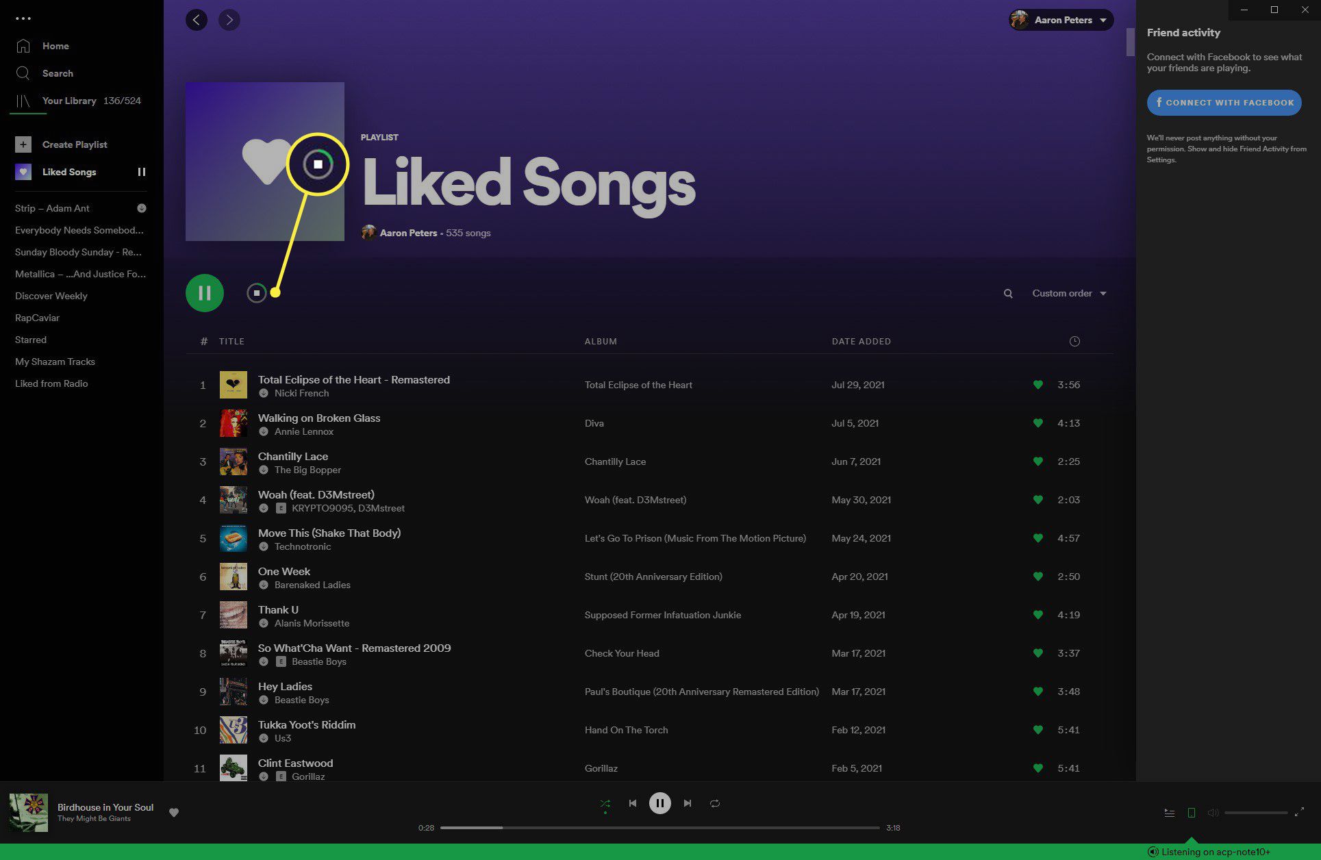 Spotify-soittolistan lataaminen