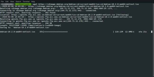 Linux wget-tiedoston lataus