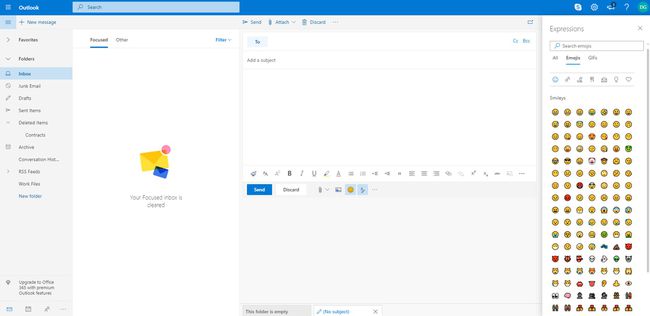 Emoji-tehtäväruutu Outlook.comissa