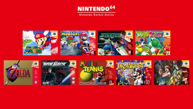 Kuvakaappaus Nintendo64-sarjasta tulossa Nintendo Onlineen.