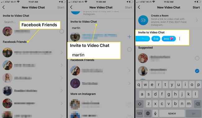 Lisää Instagram- ja Facebook-ystäviä videokeskusteluun Instagramin kautta