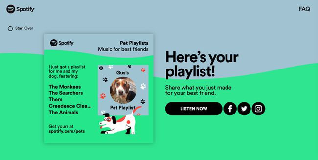 Lopputulos lemmikkisoittolista Spotifyssa