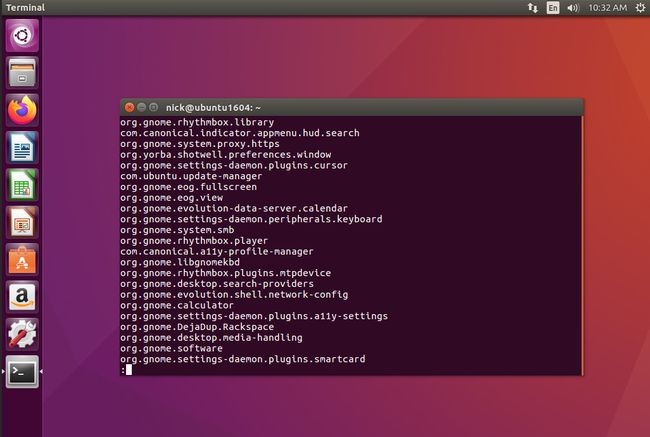 Ubuntu listaa gsettings-järjestelmät