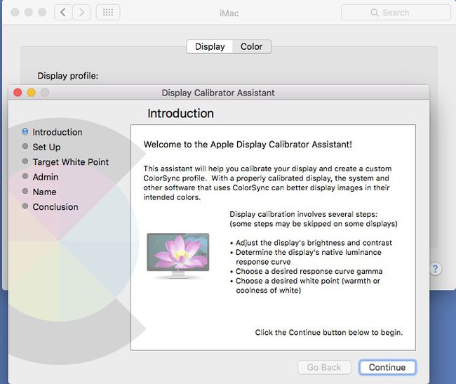 Käynnistä Display Calibrator Assistant valitsemalla Kalibroi