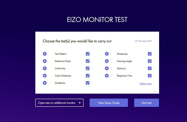 Eizo online-monitorin testaustyökalu