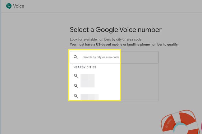 Valitse Google Voice -numero