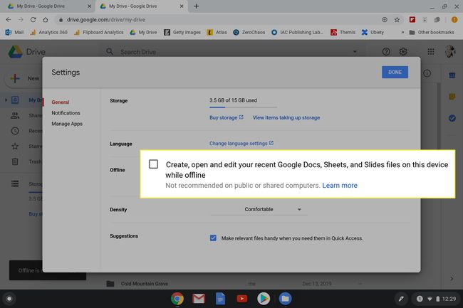 Offline-tiedostojen käyttöönotto Chromebookissa.