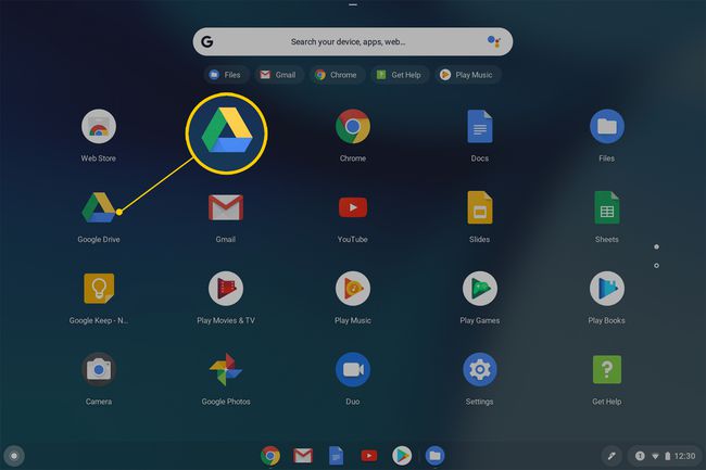 Google Drive Chromebookissa.