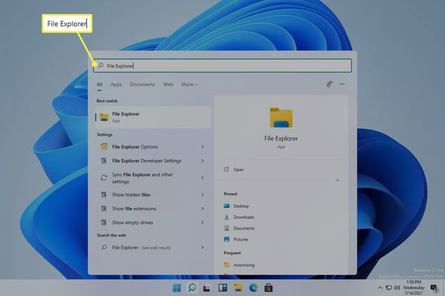 File Explorer Windows 11 -hakutuloksissa