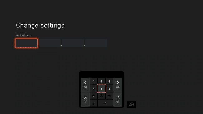 Xbox Series X|S:n IP-asetukset.