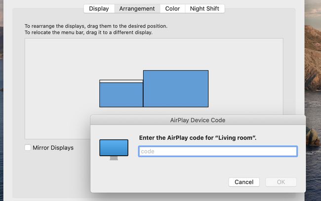 Lisää AirPlay-koodi yhdistääksesi älytelevisioon MacBook Prosta