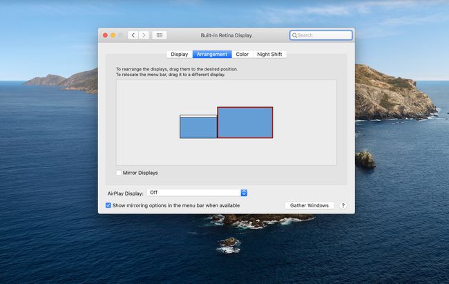 Kahden näytön asetteluvaihtoehdot MacBook Prossa