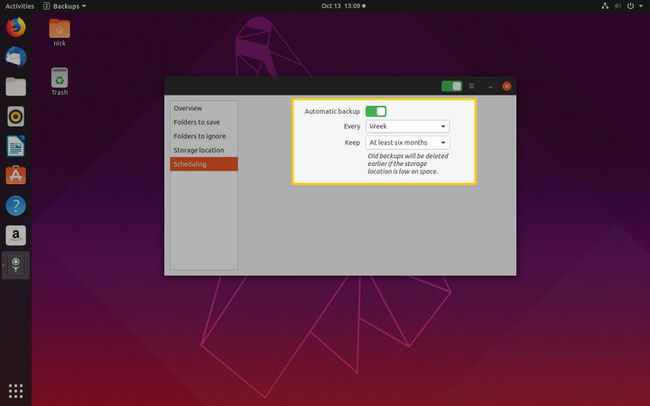Varmuuskopiointiasetusten ajoittaminen Ubuntussa