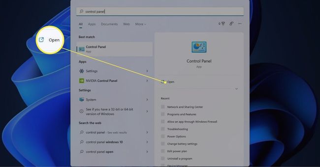 Avaa Ohjauspaneeli Windows 11:ssä